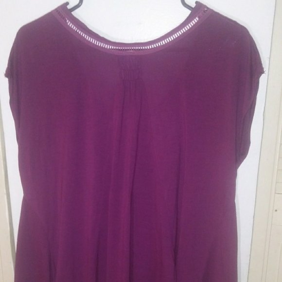 Free People NWOT Purple Plum Lace Blouse Sz XS - Picture 5 of 7